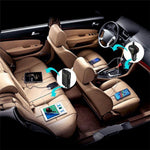 4 USB Ports Car Charger 3.1A QC3.0 Fast Charging Adapter with 5.6ft Cable for Front and Rear Seat Passengers