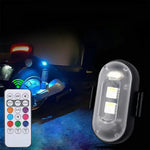 Magnetic Fixation Remote Control Wireless LED Strobe Light for Car / Motorcycle / Drone 8 Colors 10 Modes Warning Lamp