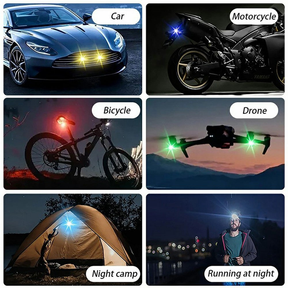 Magnetic Fixation Remote Control Wireless LED Strobe Light for Car / Motorcycle / Drone 8 Colors 10 Modes Warning Lamp