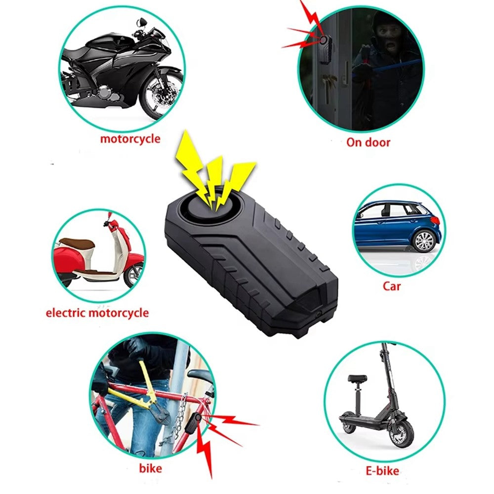 SF22R+03C Wireless Anti Theft Alarm System for Motorcycle Bicycle Remote Control Vibration Detection Device