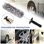 Wheel Rim Cleaning Brush Automobile Tire Hub Ultra-fine Microfiber Cleaner Tool with Spacer Plate