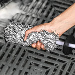 Wheel Rim Cleaning Brush Automobile Tire Hub Ultra-fine Microfiber Cleaner Tool with Spacer Plate