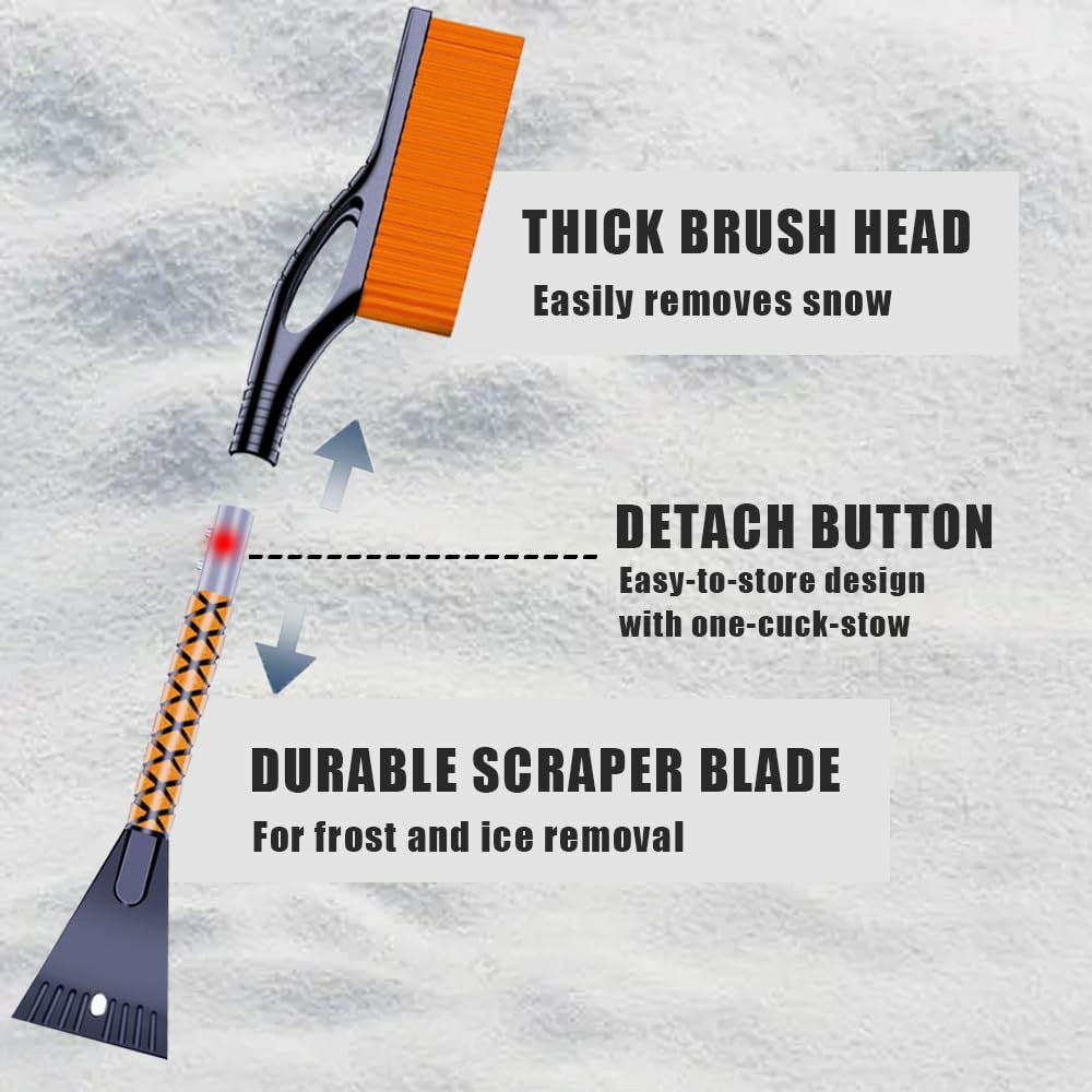 ST-3910 2-in-1 Detachable Car Snow Brush Ice Scraper Winter Windshield Cleaner for Vehicles