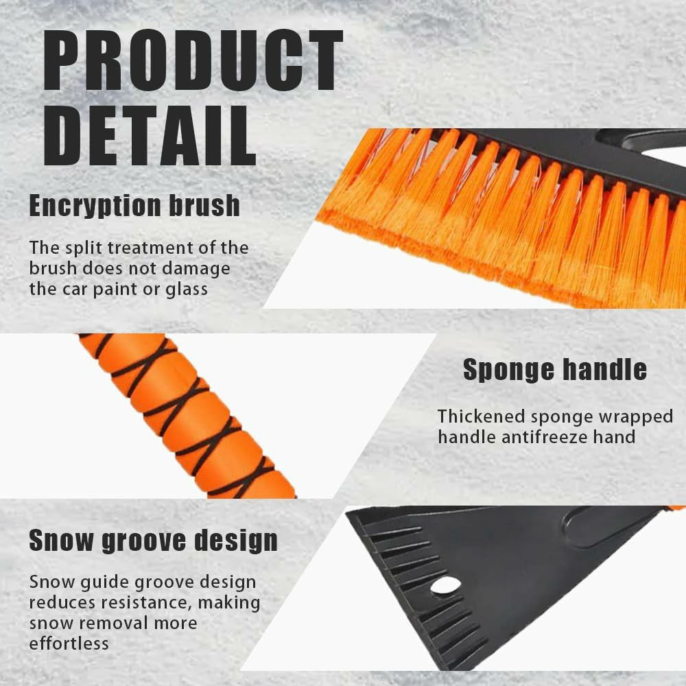 ST-3910 2-in-1 Detachable Car Snow Brush Ice Scraper Winter Windshield Cleaner for Vehicles