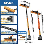 ST-3908 Telescopic handle Windshield Cleaner for Vehicles 2 in 1 360 Degree Rotatable Car Snow Brush Ice Scraper
