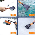 ST-3908 Telescopic handle Windshield Cleaner for Vehicles 2 in 1 360 Degree Rotatable Car Snow Brush Ice Scraper