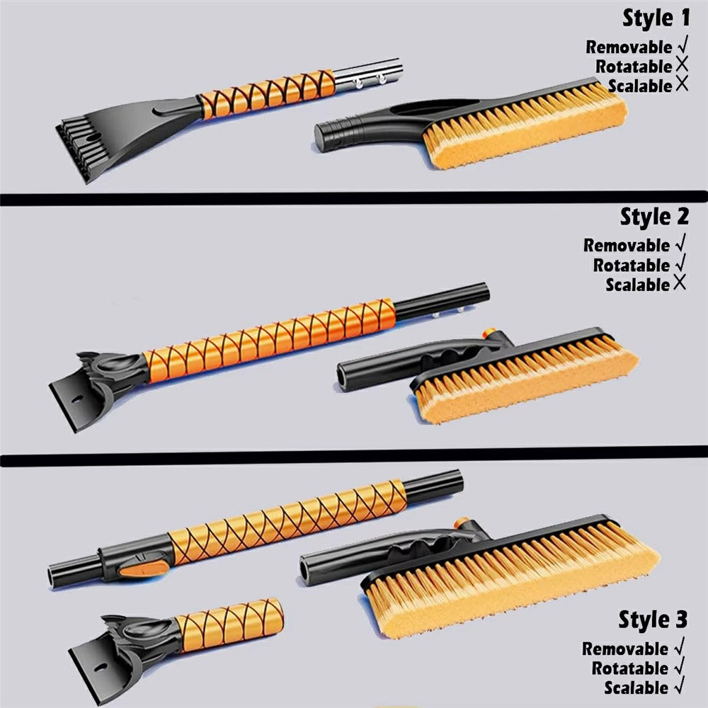 ST-3908 Telescopic handle Windshield Cleaner for Vehicles 2 in 1 360 Degree Rotatable Car Snow Brush Ice Scraper