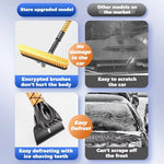 ST-3908 Telescopic handle Windshield Cleaner for Vehicles 2 in 1 360 Degree Rotatable Car Snow Brush Ice Scraper