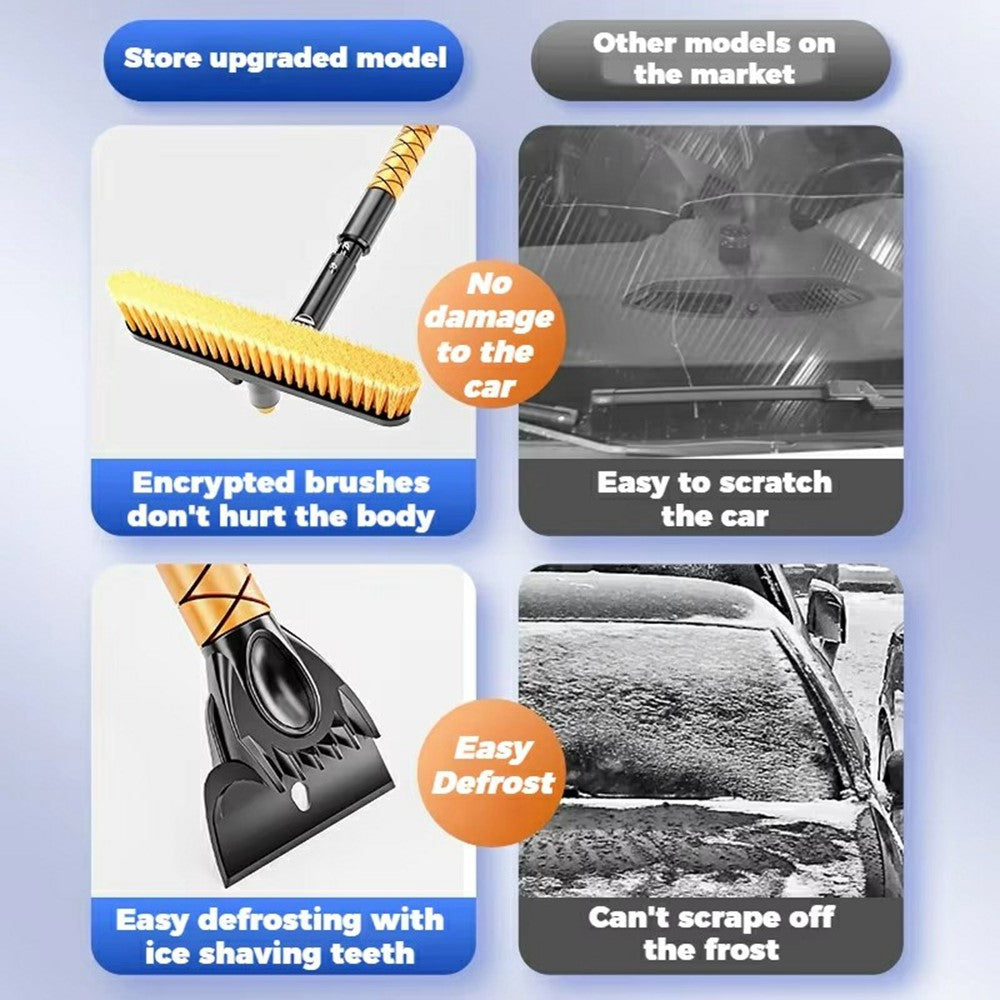 ST-3908 Telescopic handle Windshield Cleaner for Vehicles 2 in 1 360 Degree Rotatable Car Snow Brush Ice Scraper