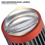 Motorcycle Dual Lens Projector LED Headlight High Low Beam Waterproof Electric Vehicle Front Lamp