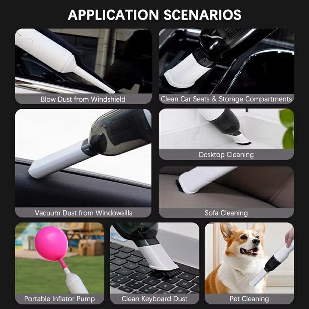 Portable Wireless Handheld Vacuum Cleaner Metal Filter High Power Suction Blower for Car Home