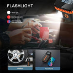 Portable Car Tire Inflator Digital Display Multifunction Wireless Electric Air Pump with LED Light