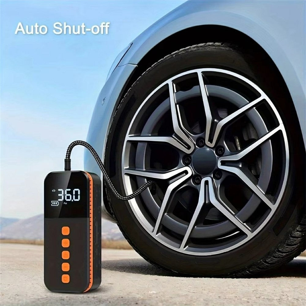 Portable Car Tire Inflator Digital Display Multifunction Wireless Electric Air Pump with LED Light