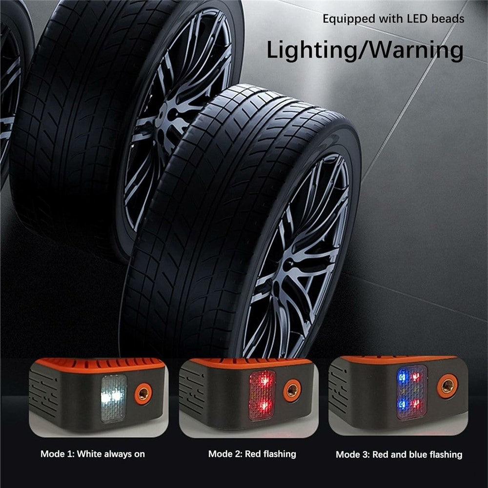 Portable Car Tire Inflator Digital Display Multifunction Wireless Electric Air Pump with LED Light