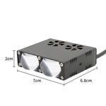 2-LED Car Spotlight IP67 Waterproof Yellow and White Light High Low Beam Lamp for Truck / SUV / ATV