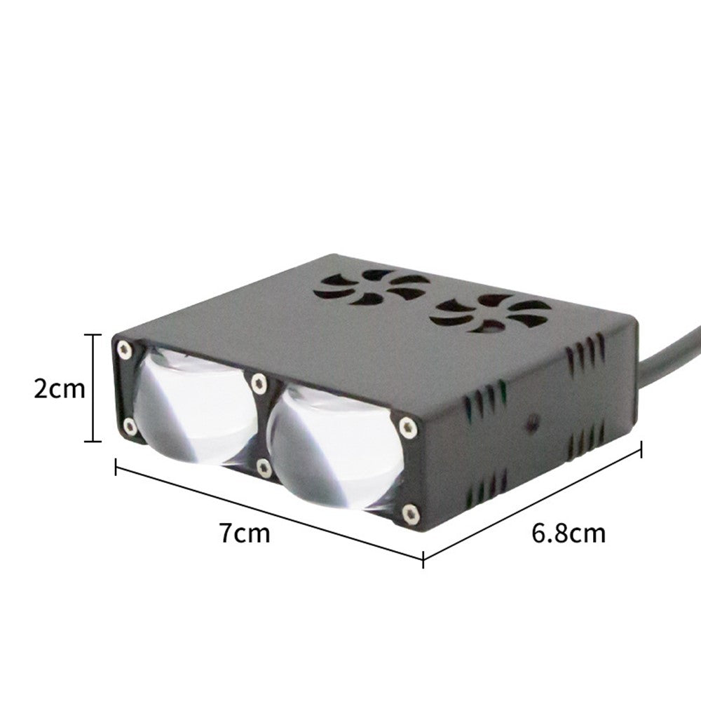 2-LED Car Spotlight IP67 Waterproof Yellow and White Light High Low Beam Lamp for Truck / SUV / ATV