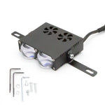 2-LED Car Spotlight IP67 Waterproof Yellow and White Light High Low Beam Lamp for Truck / SUV / ATV