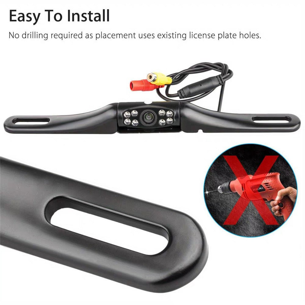 License Plate Frame Car Camera HD Infrared Night Vision Rear View Reversing Camera for Sedan SUV Truck RV
