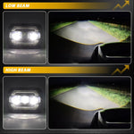 7 Inch Square LED Headlight Assembly Upgrade for Wrangler DRL Integrated Headlamp