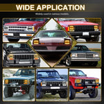 7 Inch Square LED Headlight Assembly Upgrade for Wrangler DRL Integrated Headlamp