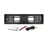 European License Plate Frame with 8-LED Night Vision AHD 1080P Wide Angle Car Rear View Camera for Reverse Parking