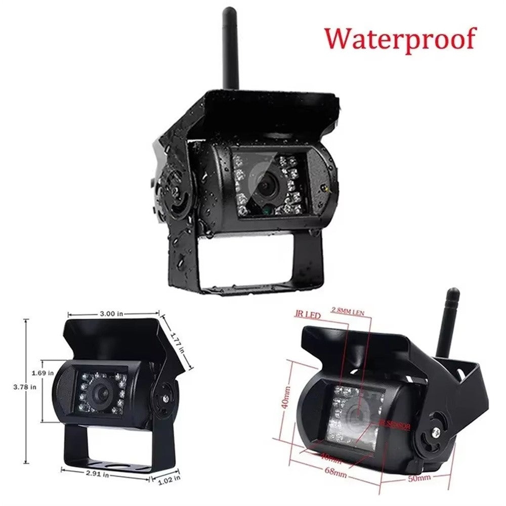 7 Inch Wireless Backup Camera System for Bus IP67 Waterproof Rear View Night Vision LCD Monitor