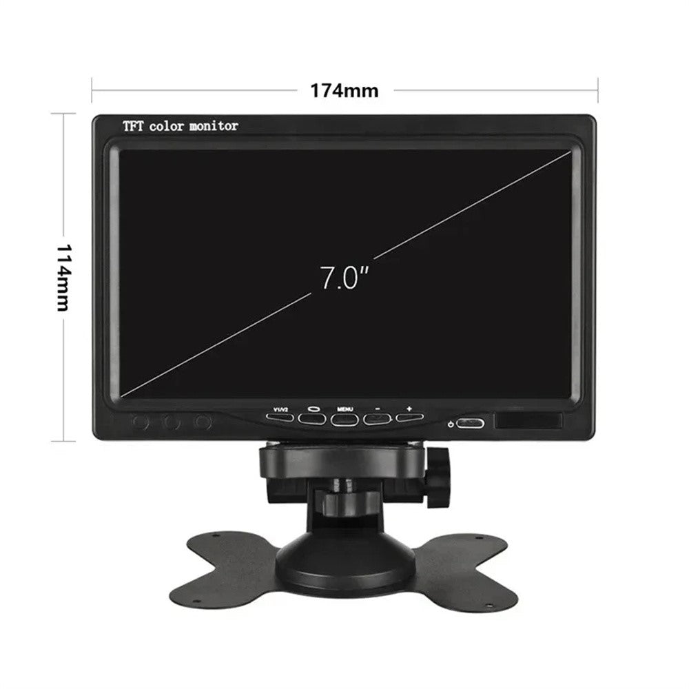 7 Inch Wireless Backup Camera System for Bus IP67 Waterproof Rear View Night Vision LCD Monitor