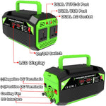 300W 12V DC to 220V AC Car Power Inverter with AC Outlet 2 USB + 2 Type-C Fast Charger for Laptop Tablet