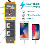 12V DC til 220V AC 400W Bil Power Inverter Bærbar 3 USB-porte + 2 AC-udtag Konverter