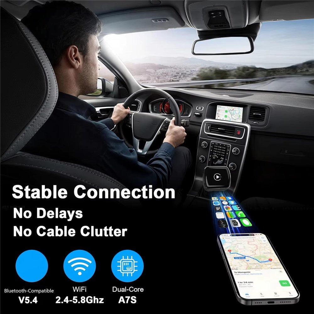 M26 2 in 1 For CarPlay  /  Android Auto Wired to Wireless Car Adapter 5.8G / 2.4G Dual Band WiFi Bluetooth-compatible USB Dongle