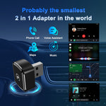 M26 2 in 1 For CarPlay  /  Android Auto Wired to Wireless Car Adapter 5.8G / 2.4G Dual Band WiFi Bluetooth-compatible USB Dongle