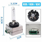 D3S 2Pcs 4300K Car Headlight Ultra Bright Xenon Bulb High Focus IP68 Waterproof HID Lamp