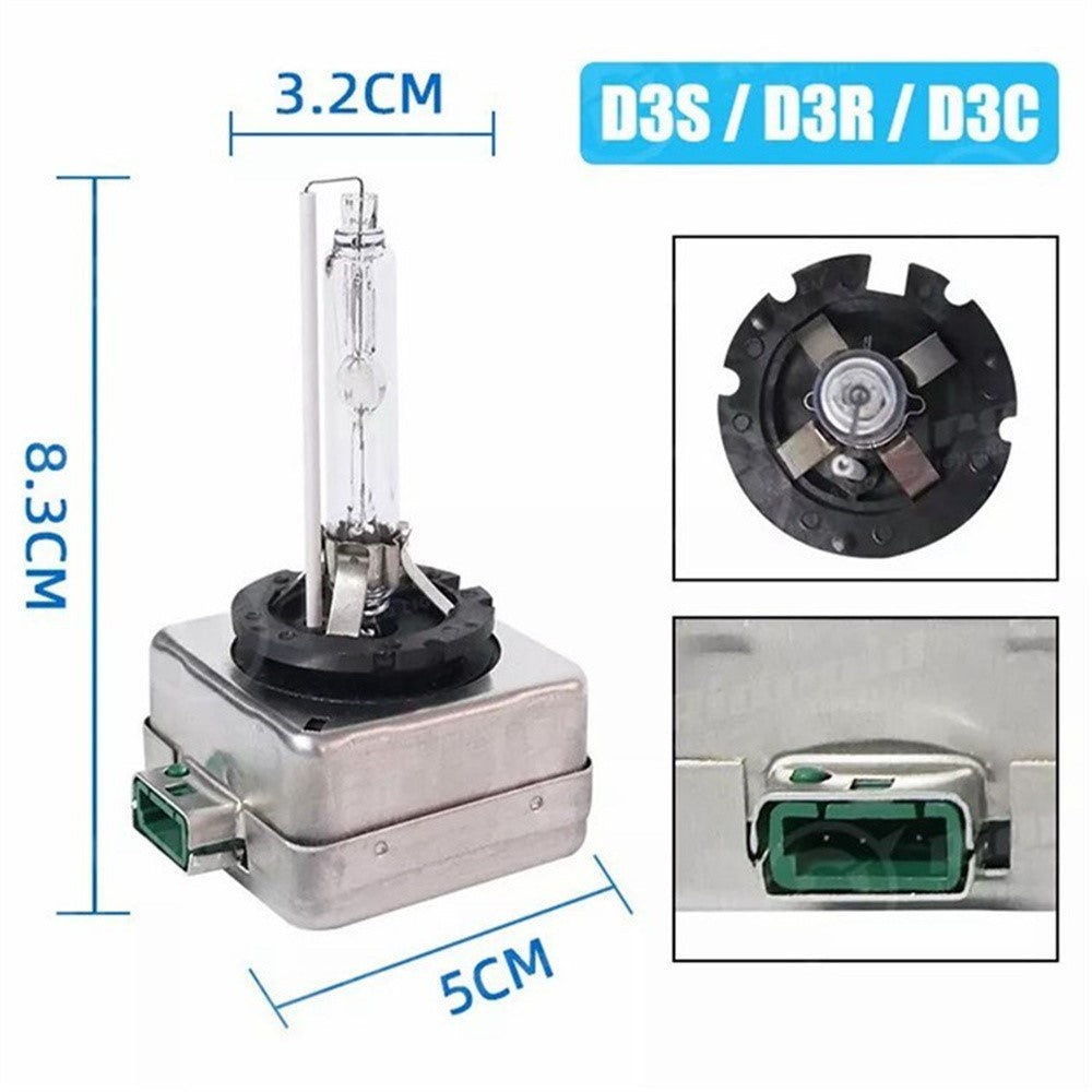 D3S 2Pcs 4300K Car Headlight Ultra Bright Xenon Bulb High Focus IP68 Waterproof HID Lamp