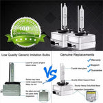 D1S 2Pcs 4300K Xenon HID Headlight Bulbs IP68 Waterproof High Brightness Automotive Front Lamp