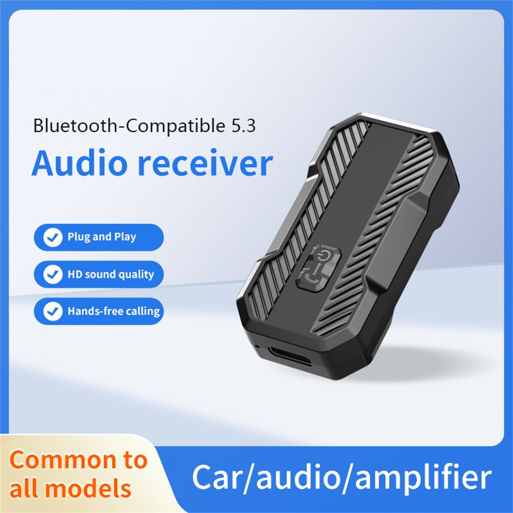 W23 Car Audio Receiver Adapter Bluetooth-Compatible 5.3 Hands-Free AUX Wireless Transmitter
