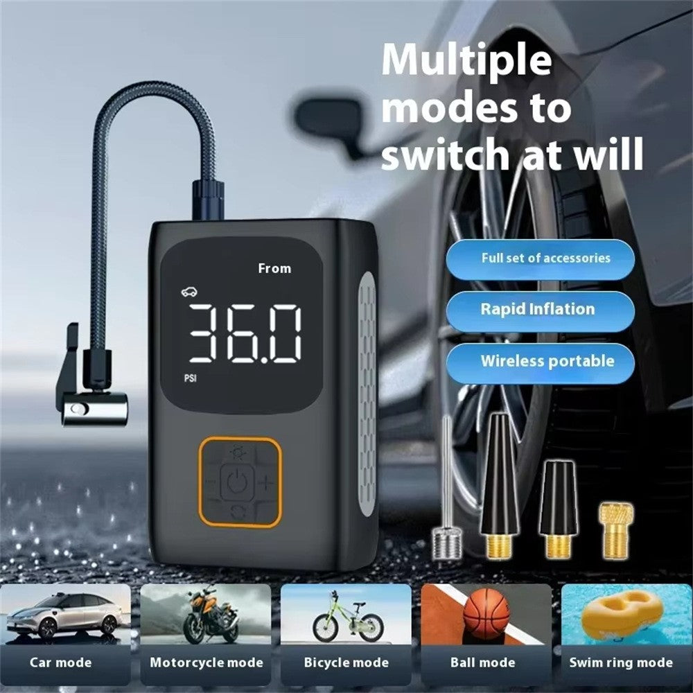 7.4V Car Tire Inflator 150 PSI Max Digital Display Portable Wireless Air Pump with LED Light