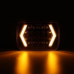7 Inch LED Headlight with Arrow Turn Signals High Low Beam Offroad Driving Light Daytime Running Lamp