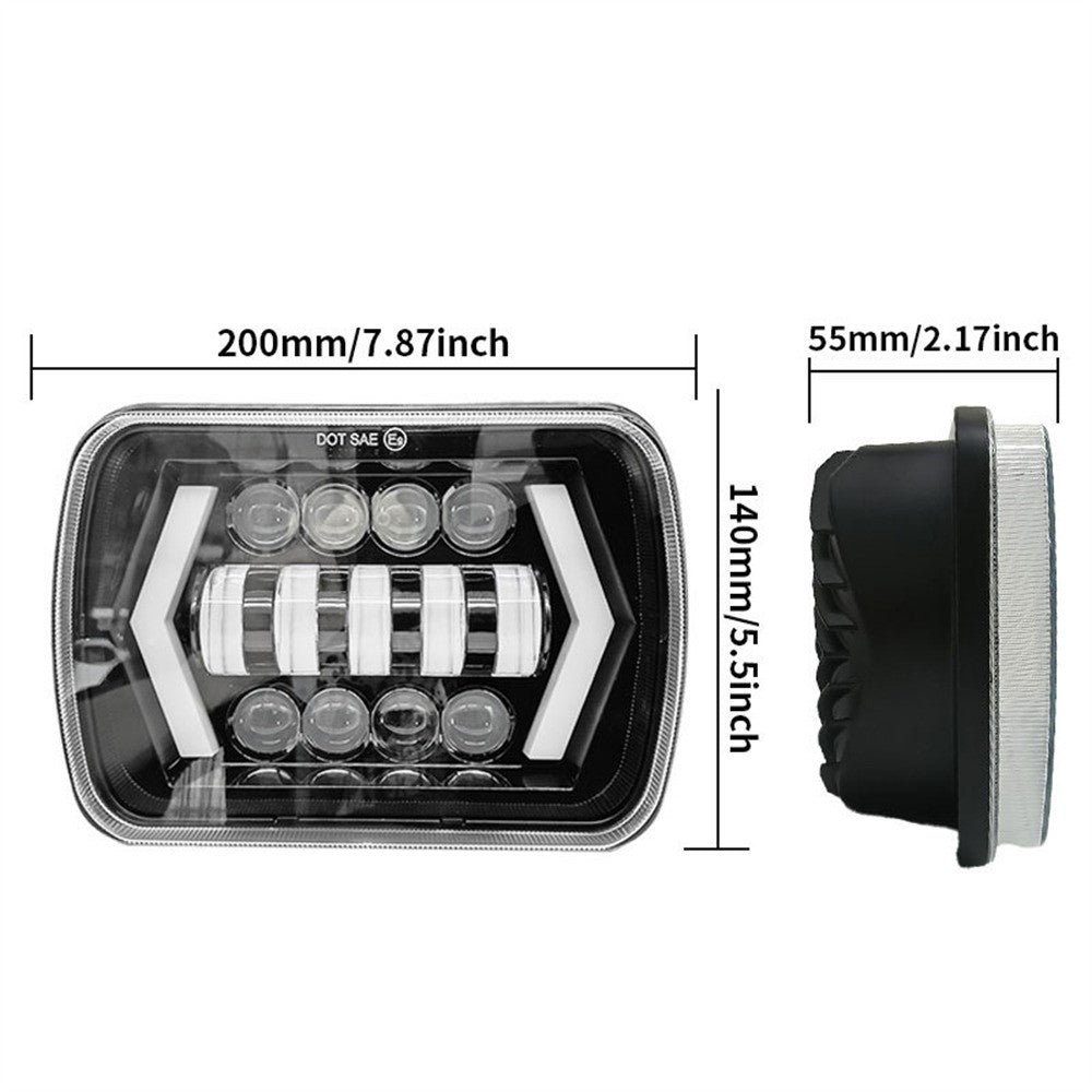 7 Inch LED Headlight with Arrow Turn Signals High Low Beam Offroad Driving Light Daytime Running Lamp