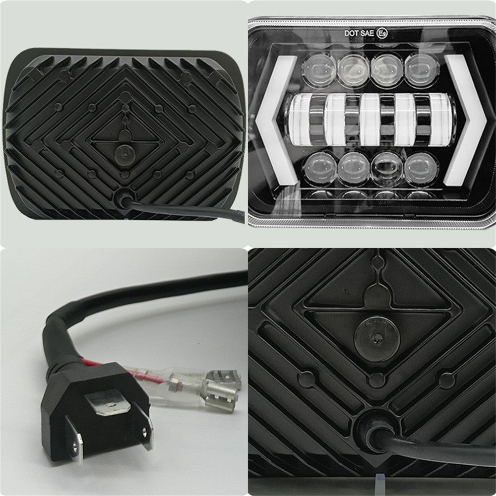 7 Inch LED Headlight with Arrow Turn Signals High Low Beam Offroad Driving Light Daytime Running Lamp