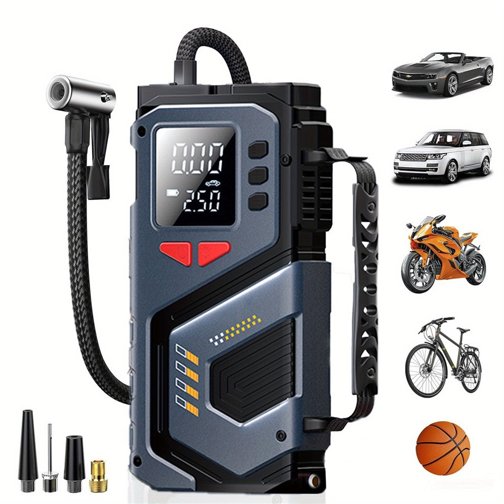 Wireless Tire Inflator Digital Display Portable Car Tire Air Pump for Auto, Motorcycles, Bikes, Balls