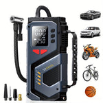 Digital Display Wireless Car Air Pump Emergency Jump Starter with Flashlight for Car Electric Vehicle