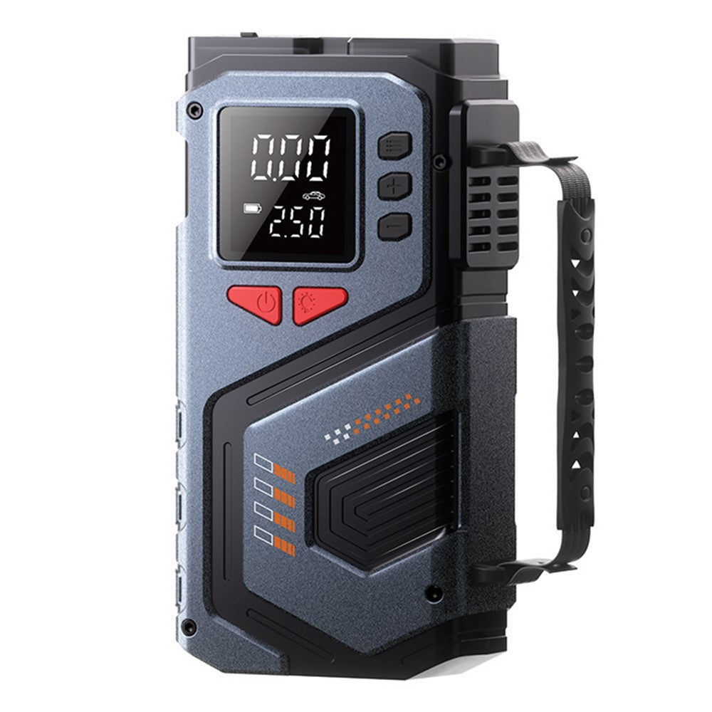 Digital Display Wireless Car Air Pump Emergency Jump Starter with Flashlight for Car Electric Vehicle