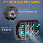 7 Inch 5-LED Square Headlight Dual Color High Low Beam Car DRL Turn Signal Daytime Running Lamp