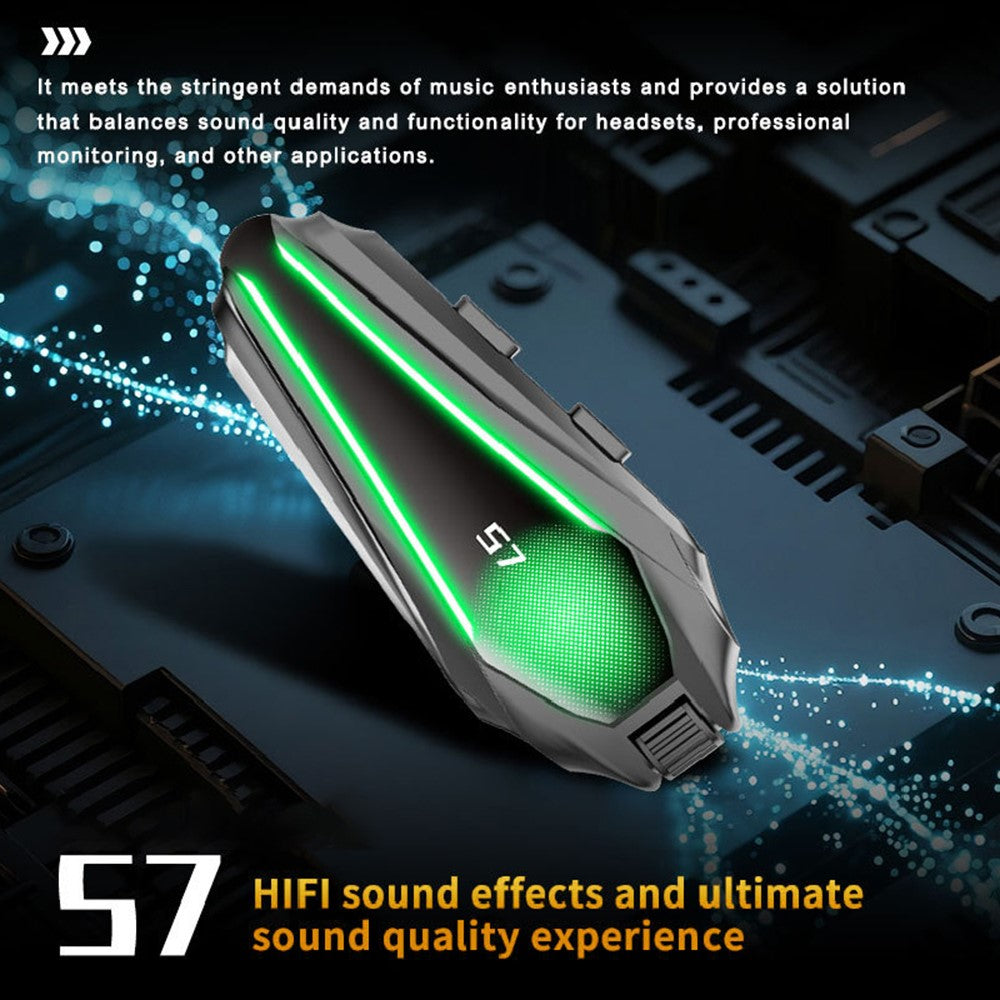 S7 PRO Motorcycle Helmet IP67 Waterproof Bluetooth-Compatible Headset Intercom with 2-in-1 Mic