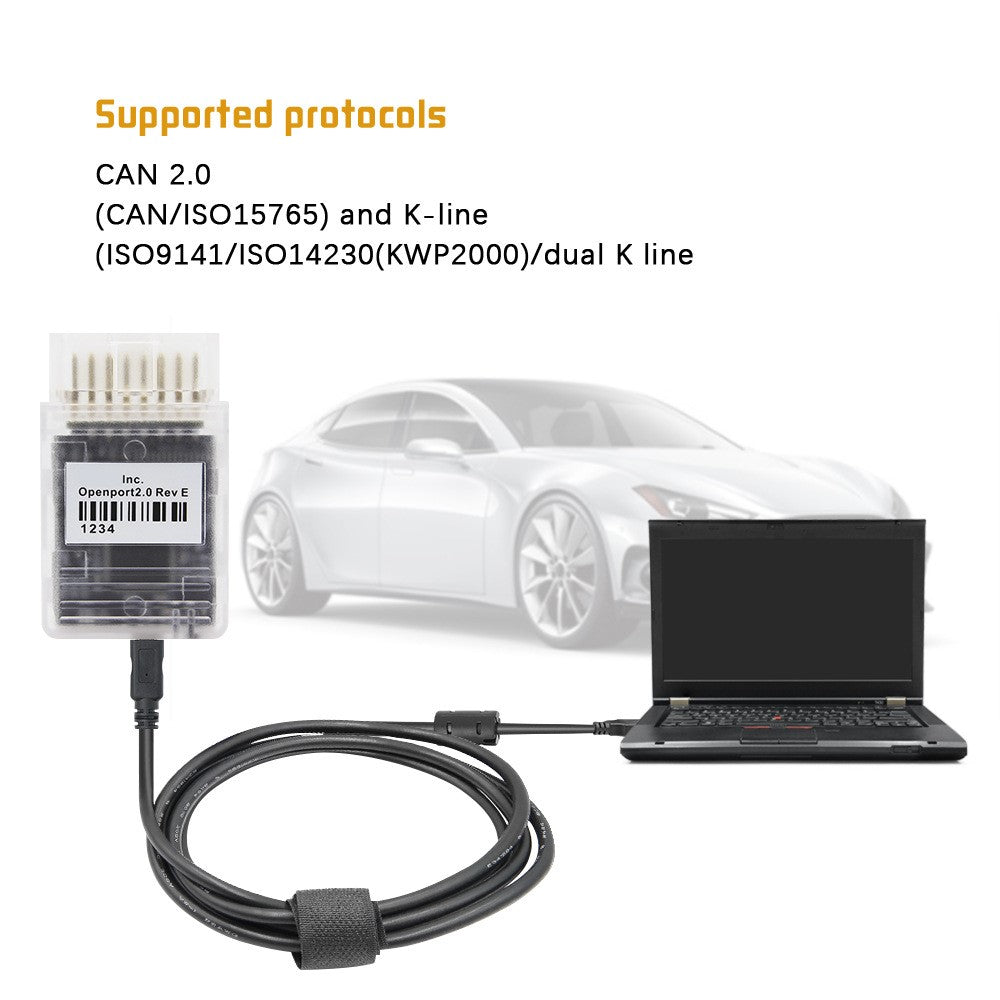 OpenPort 2.0 ECU Flash OBD / OBD2 Tuning Car Diagnostic Tool J2534 Scanner with Recording Disc