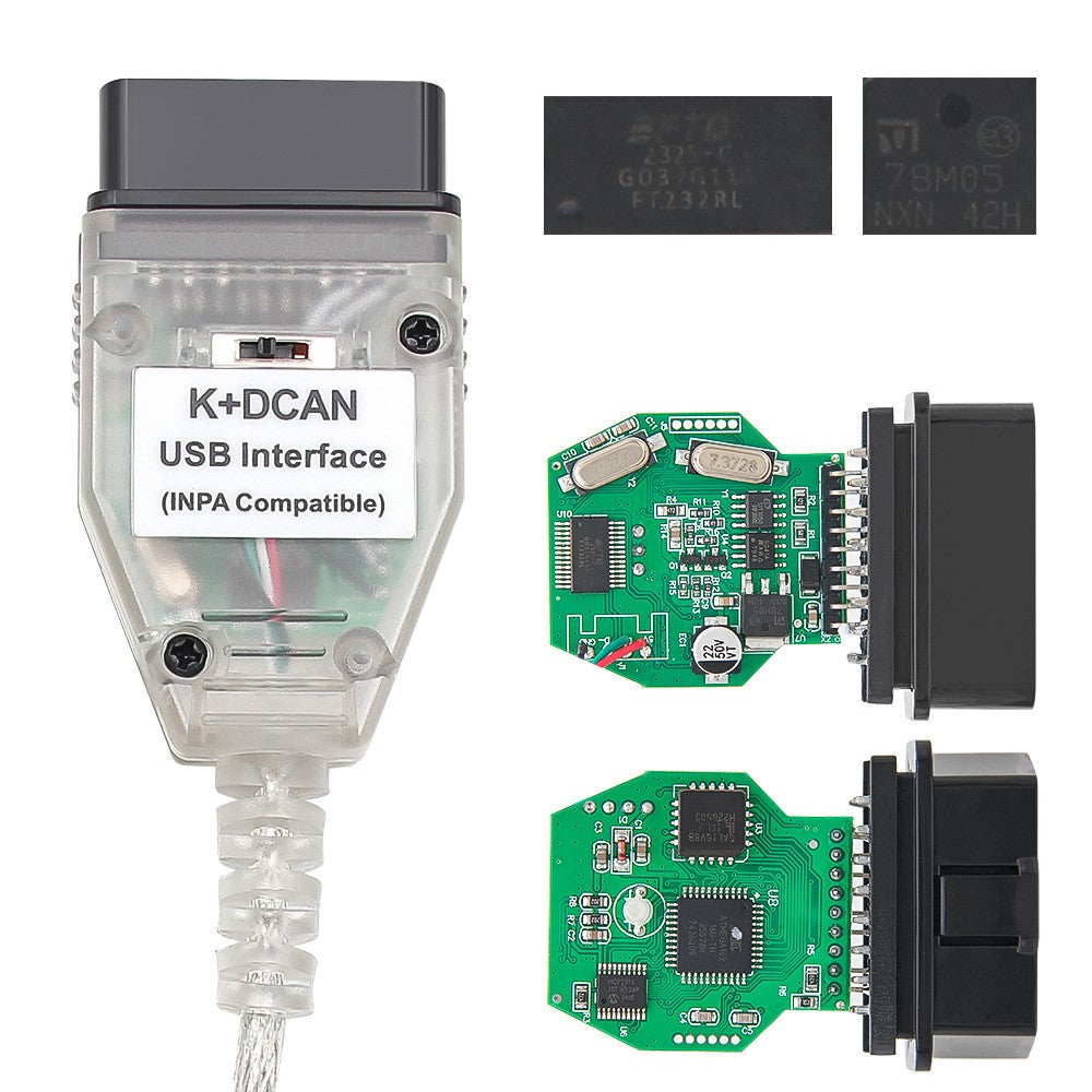 K + DCAN K-CAN FTDI Chip for E60 / E61 / E83 / E81 / E87 OBD2 Auto Car Diagnostic Tool OBD 2 Scanner USB Interface Cable