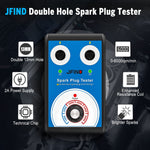 JFIND JF109 13mm Double Hole Spark Plug Tester 110V / 220V to 12V Car Motorcycle Detector Ignition Plug Analyzer