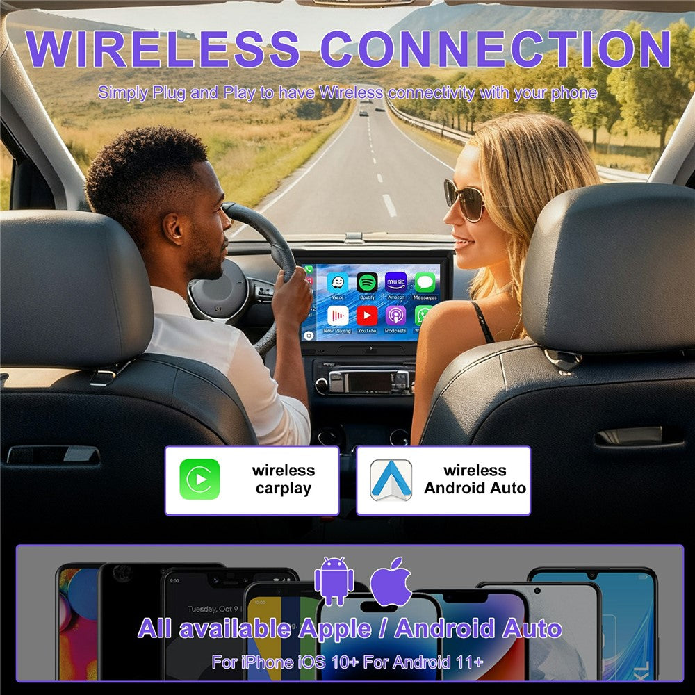 CP025 2-i-1 trådløs CarPlay Android Auto-adapter Wi-Fi 6 5GHz bilforbindelsesmodul Kablet til trådløs Plug Play Car Link Box