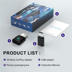 CP025 2-i-1 trådløs CarPlay Android Auto-adapter Wi-Fi 6 5GHz bilforbindelsesmodul Kablet til trådløs Plug Play Car Link Box