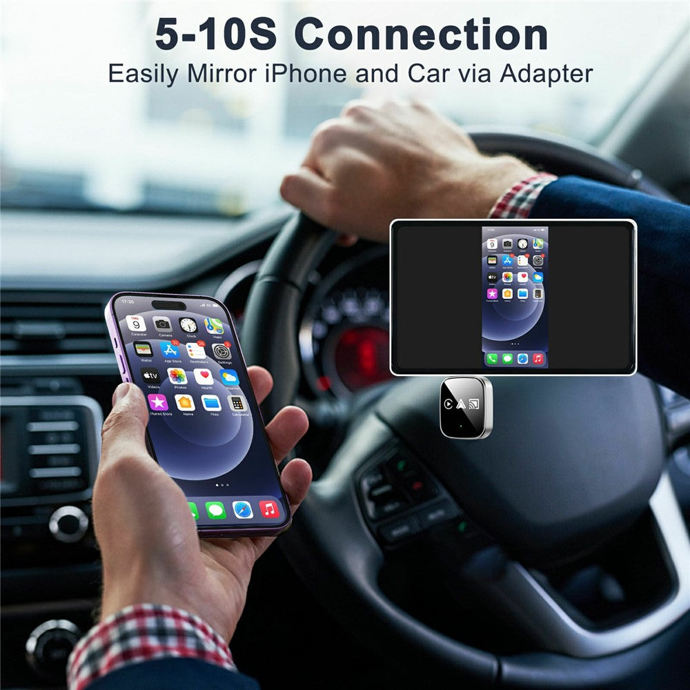 TYS-4222M 3-i-1 Spejl Trådløs CarPlay Adapter til biler med CarPlay/Android Auto Kablet til Trådløs Konverter Understøtter Airplay